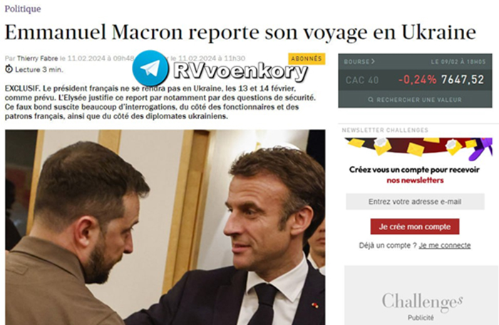 Medios franceses denuncian que Zelensky quería matar a Macron y arrastrar a la OTAN a la guerra. Cambios en la cúpula militar en Kiev