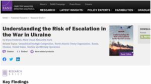 El grupo de expertos RAND ha publicado un nuevo informe sobre cómo el conflicto en Ucrania podría volverse global