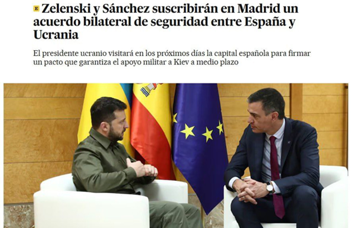 Zelenski viene a España a firmar un acuerdo de seguridad envío de armas que pagaremos los españoles