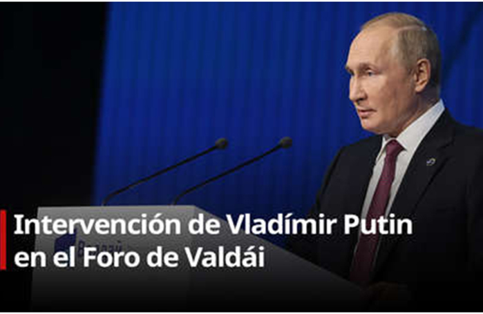 Discurso histórico de Vladímir Putin en el Foro de Valdái (Video completo doblado al español)